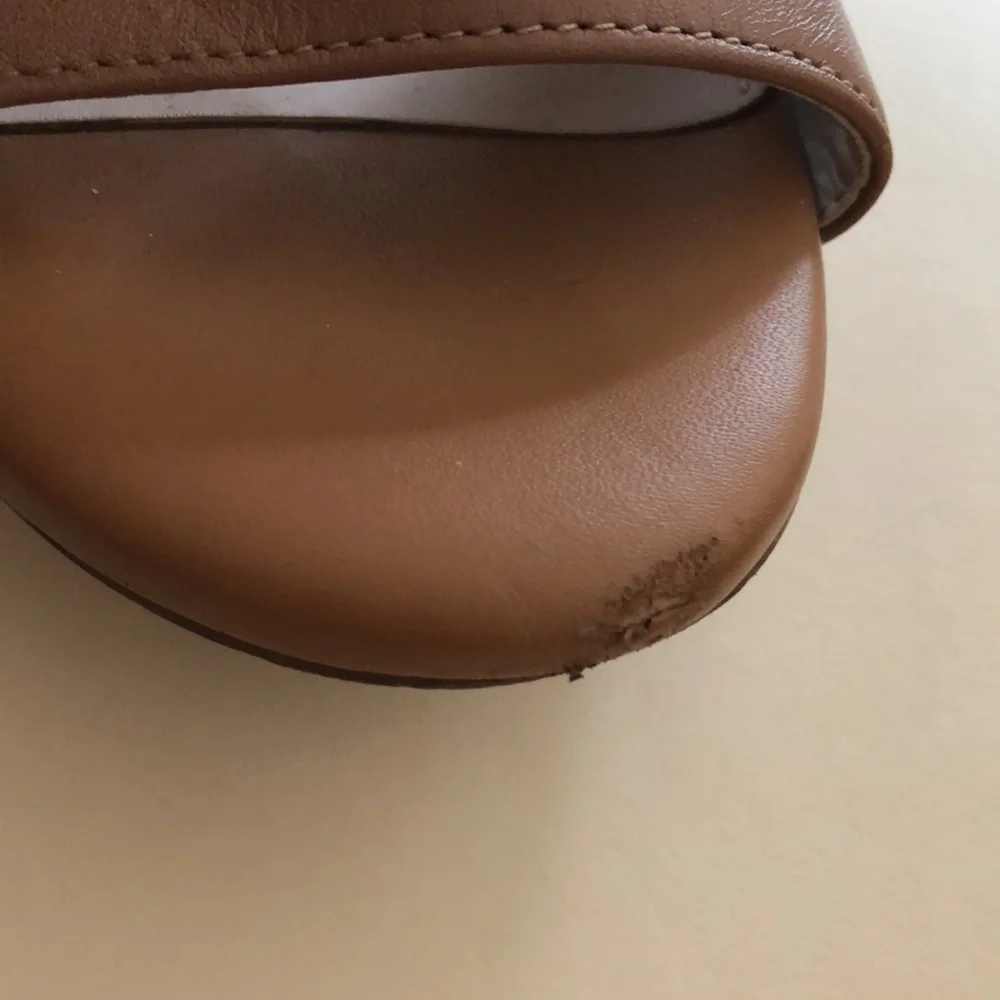 Cole Haan wedge leather sandals- size 7 1/2